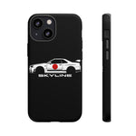 R34 Skyline Japanese Flag Race Car Phone Case | JDM GT-R Tough Cover
