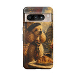 Poodle in Beret Phone Case | Vintage Paris Café Illustration
