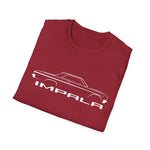1963 Impala Bubble Top Outline Silhouette Classic Car T-Shirt Line Art Emblem Fan Gift