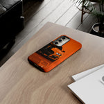 Orange Mustang Art Phone Case, GT500 American Muscle Car Tough Cover for Male