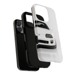 White MK4 Supra Phone Case, Retro 90s JDM Tough Cover for Car Enthusiasts