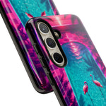 Neon Flamingo Pool Vaporwave Art Tough Phone Case