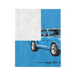 1965 GT Fastback Pony Car throw blanket | Classic Mustang illustrations