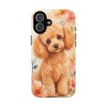 Miniature Poodle Whimsical Watercolor Art Tough Phone Case