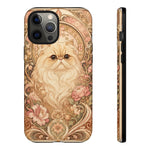Persian Cat Floral Art Nouveau Tough Phone Case