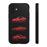 FD RX7 Phone Case Red, Three-View Vector Cover, JDM Gift