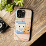 Milk Cookie Phone Case Cute Food Kawaii Tough Cover Gift Art