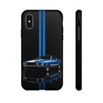 Mach 1 Mustang Phone Case, Blue 69 Muscle Car Stripe Studio Cover