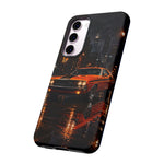 Challenger RT Phone Case, Rainy City Night Muscle Car Tough Cover
