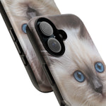 Ragdoll Kitten Phone Case, Blue Eyes Macro Portrait Cover, Gift