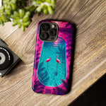 Neon Flamingo Pool Vaporwave Art Tough Phone Case