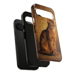 Abyssinian Warm Ticked Portrait Art Tough Phone Case