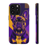 French Bulldog Pop-Art Portrait Tough Phone Case - Purple Gold