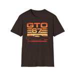 GTO 67 Retro Sunset Car T-Shirt Classic Muscle Graphic Tee