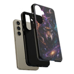 Cosmic Wolf Phone Case, Galaxy Nebula Portrait Tough Cover, Gift