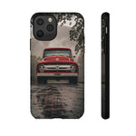 F100 Phone Case, Red White Classic Truck Foggy Road Cover, Gift