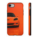 Orange C6 Z06 Studio Tough Phone Case for Sports Car Drivers