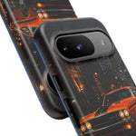 Challenger RT Phone Case, Rainy City Night Muscle Car Tough Cover