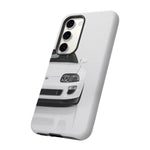White MK4 Supra Phone Case, Retro 90s JDM Tough Cover for Car Enthusiasts