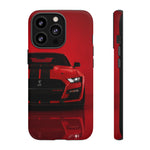 Red Mustang Art Phone Case, GT500 American Muscle Car Tough Cover