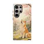 Akita under Cherry Blossoms Dog Breed Phone Case
