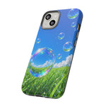 Bubbles Over Grass phone case | Tough Cover