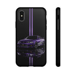R33 Skyline Phone Case, Purple 97 JDM Sports Car Stripe Studio Cover