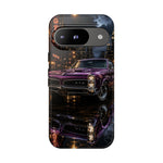 67 GTO Phone Case Purple, Rainy City Night Muscle Car Tough Cover