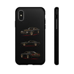 Trans Am Phone Case Black Gold, Three-View Vector Tough Cover