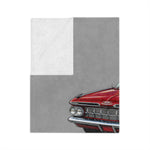 1959 Red Chevy Impala Throw Blanket | Classic Car Velveteen Microfiber