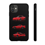 FD RX7 Phone Case Red, Three-View Vector Cover, JDM Gift