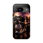 Chrome Skull Sunset Reflection Phone Case Tough Cover Gift