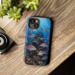 Snapper Reef Phone Case, Sunlit School Ocean Fishing Tough Cover