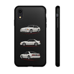 Fox Mustang White Triview Phone Case Classic Car Illustration