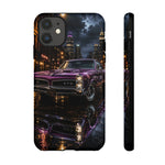 67 GTO Phone Case Purple, Rainy City Night Muscle Car Tough Cover