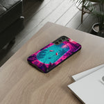 Neon Flamingo Pool Vaporwave Art Tough Phone Case