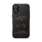 Trans Am Phone Case Black Gold, Three-View Vector Tough Cover