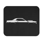 Classic Muscle Car Cuda Mouse Pad | Silhouette, Black Racing Desk Mat