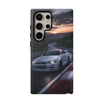 Skyline GT-R R34 White Nurburgring Speed Art Tough Phone Case