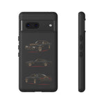 Trans Am Phone Case Black Gold, Three-View Vector Tough Cover
