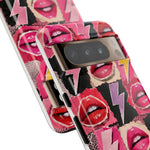 Pop Art Lips and Lightning Bolt Phone Case
