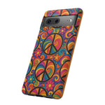 Peace Love Rainbow Spiral Art Tough Phone Case