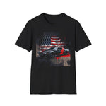 1970 Camaro Shirt Restomod Muscle Car Patriotic USA Flag Vintage American Muscle Graphic T-Shirt
