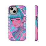 Neon Cyber Geisha phone case | Tough Case