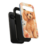 Miniature Poodle Whimsical Watercolor Art Tough Phone Case