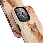 Akita Cherry Blossom Phone Case Sakura Dog Lover Gift