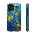 Mahi Mahi School Phone Case, Dorado Fish Frenzy Cover for Anglers