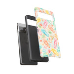 Watercolor Flip Flops pattern Tough Case | Beach Shells Phone Cover
