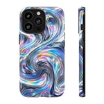 Chrome Metallic Swirl  Art Tough Phone Case