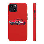Red Classic Corvette C1 Illustration phone case | Retro Car Tough Case